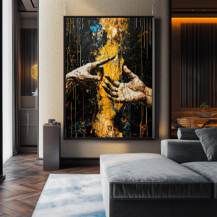 Poster Expressionniste La Création d'Adam - Bold Rethink