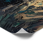 Poster Expressionniste La Nuit étoilée - Téméraire Contem (Coin)