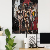 Poster Expressionniste Les Trois Grâces – Contemporain Au (Bureau à domicile)
