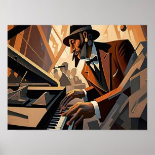 Poster Expressions de l'affiche murale de jazz