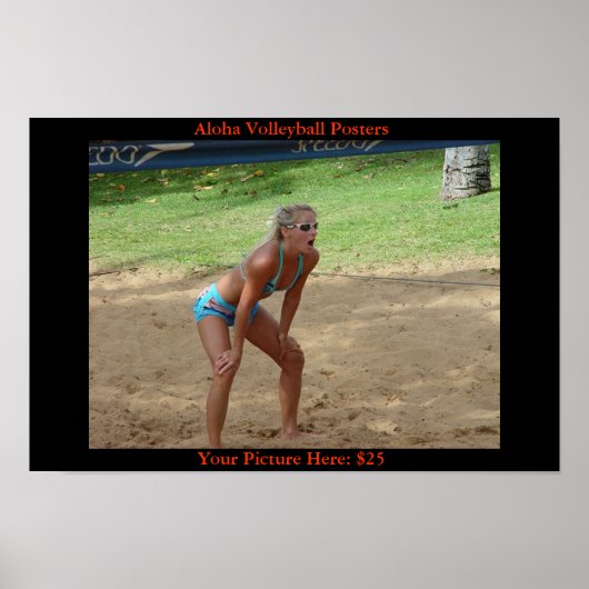 Poster Expressions de volley-ball (Devant)