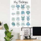 Poster Expressions Impression, Émotions Impression, Senti (Bureau à domicile)