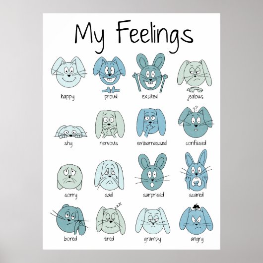 Poster Expressions Impression, Émotions Impression, Senti (Devant)
