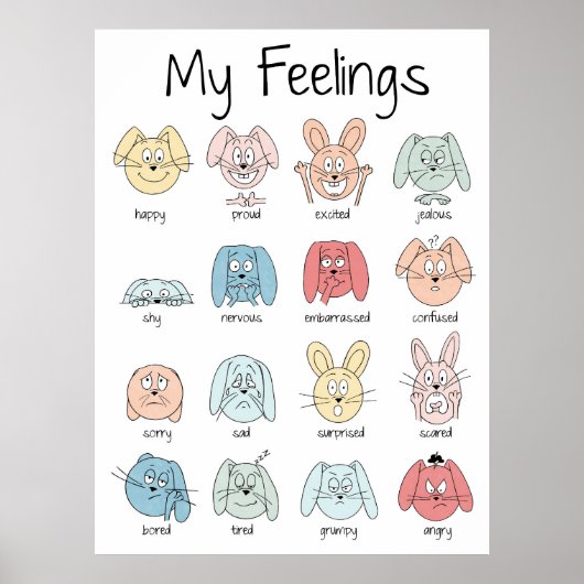 Poster Expressions Impression, Émotions Impression, Senti (Devant)