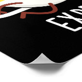 Poster Expresso Drôle Coureur de café Pun Dark BG (Coin)