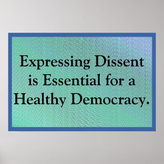 Poster Exprimer la dissidence (Devant)
