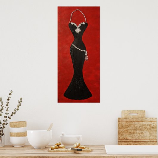 Poster "Exquise robe noire" (Cuisine)