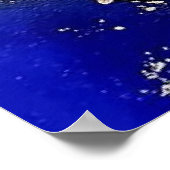 Poster Exquisite Red Blue Gold Abstract Art (Coin)