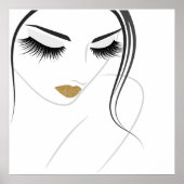 Poster Extension de la barre des cils longs (Devant)