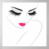 Poster Extension de la barre des cils longs (Devant)