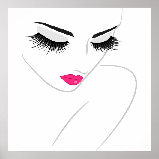 Poster Extension de la barre des cils longs (Devant)