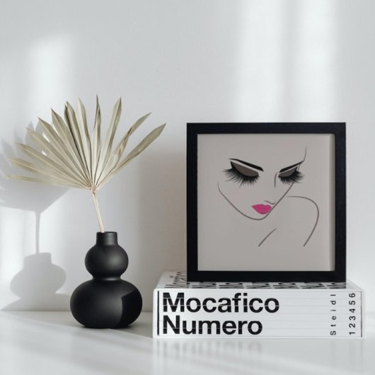 Poster Extension de la barre des cils longs