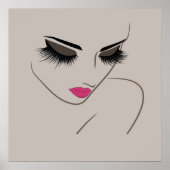 Poster Extension de la barre des cils longs (Devant)