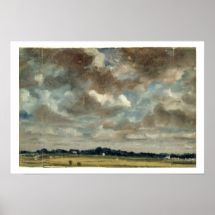 Poster Extensive Landscape with Grey Clouds, c.1821 (oil