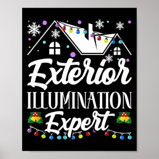 Poster Exterior Illumination Expert Funny Christmas Decor (Devant)