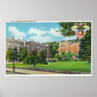 Exterior View of Cadet Barracks and Gymnasium