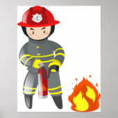 Poster Extincteur de pompier (Devant)