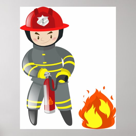 Poster Extincteur de pompier (Devant)