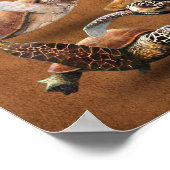 Poster Extinction d'animaux de tortues marines Sauvez les (Coin)