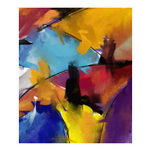 Poster Extra Grand Modèle "Abstrait 1412"