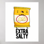 Poster Extra Salty Funty Salty Snack Pun (Devant)