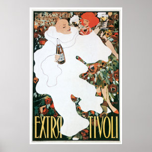Poster Extra Tivoli Vintage Wine Drink Ad Art