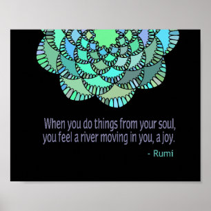 Poster Extrait de la citation de Soul Rumi