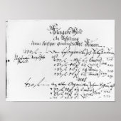 Poster Extrait du salaire de J.S. Bach (Devant)