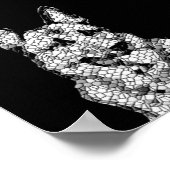 Poster Extraordinaire B&W Mosaic German Shepherd (Coin)