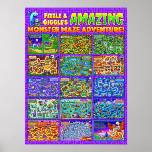 Poster Extraordinaire du Monster Maze de Fizzle &  (Devant)