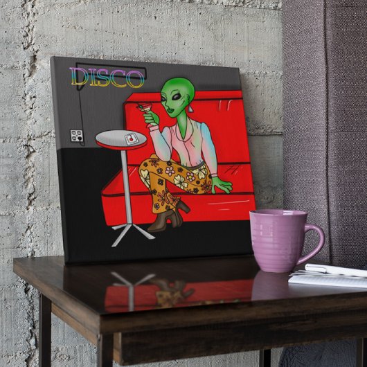 Poster Extraterrestre rétro des années 1970 dans Disco Lo