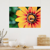 Poster Extrême Gros Plan D'une Abeille Collectant Du Poll (Cuisine)