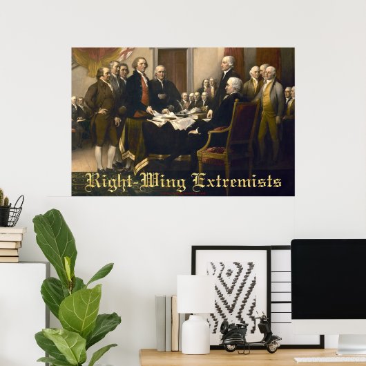 Poster Extrémistes de droite (Bureau à domicile)