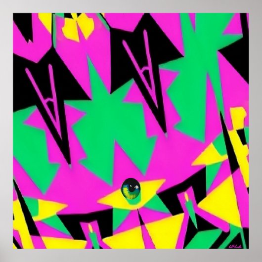 Poster Eye Floater - Ken Gage Abstract Art (Devant)