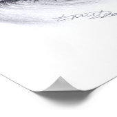 Poster Eye with fish tail Surreal drawing art (Coin)