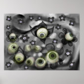 Poster Eyeball Ghosts Déplaisant gothique Halloween Art (Devant)