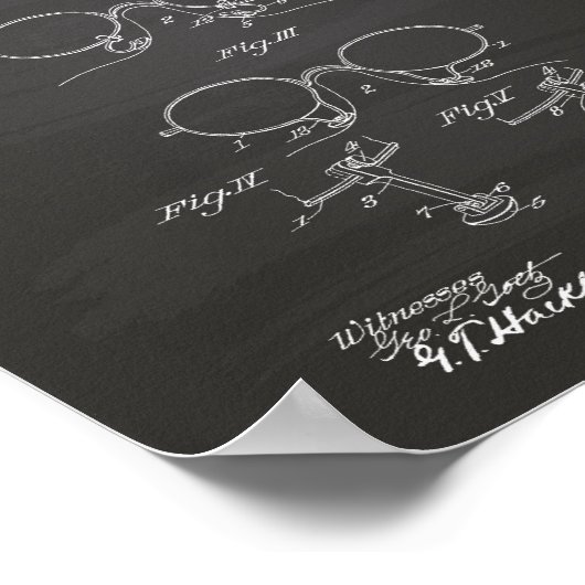 Poster Eyeglass Support 1904 Patent Art Chalkboard (Coin)