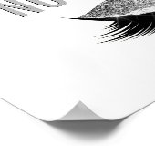 Poster Eyelash maquillage Inspiration Citation noir et bl (Coin)