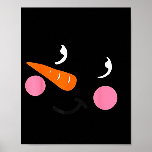 Poster Eyelashes Christmas Outfit Snowman Face Costume Gi (Devant)