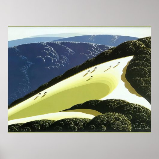 Poster Eyvind Earle - contreforts de Sierra Madre - Réal (Devant)