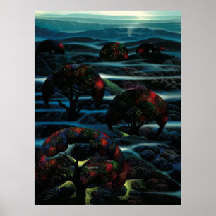 Poster Eyvind Earle - Jardin de Rêves - 1990; États-Unis