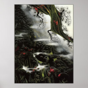 Poster Eyvind Earle - Lambeaux de brouillard et branche
