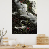 Poster Eyvind Earle -  Lambeaux de brouillard et branche  (Cuisine)