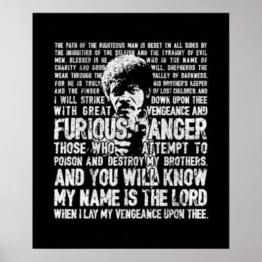 Poster Ezekiel 2517 Jules Winnfield (Devant)