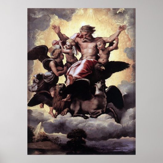 Poster Ezekiel's Vision - Raphael - c1518 (Devant)