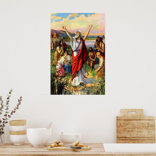 Poster Ezra 8 Ezra prie pour l'affiche Aide de Dieu (Cuisine)