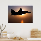 Poster F14 Sur La Patrouille Du Coucher Du Soleil (Cuisine)