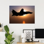 Poster F14 Sur La Patrouille Du Coucher Du Soleil (Bureau à domicile)