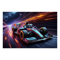 F1 Vitesse D'Éclatement À Travers Des Pistes Légèr