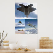Poster F22 Collage de Raptor (Cuisine)